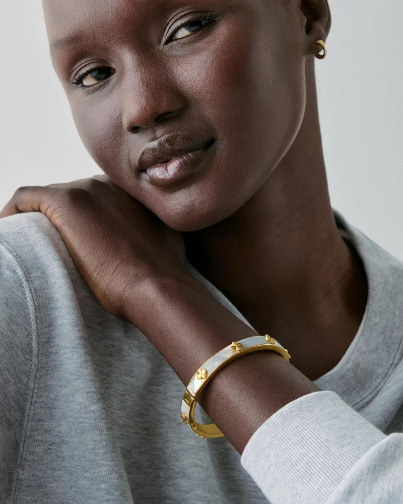 Kate Spade Spade Flower Hinged Bangle